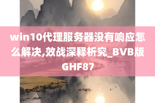 win10代理服务器没有响应怎么解决,效战深释析究_BVB版GHF87