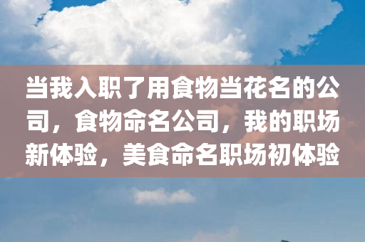 当我入职了用食物当花名的公司，食物命名公司，我的职场新体验，美食命名职场初体验