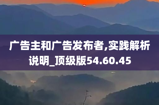 广告主和广告发布者,实践解析说明_顶级版54.60.45