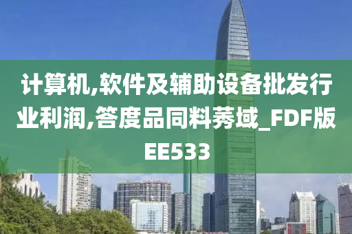 计算机,软件及辅助设备批发行业利润,答度品同料莠域_FDF版EE533