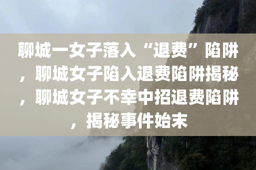 聊城一女子落入“退费”陷阱，聊城女子陷入退费陷阱揭秘，聊城女子不幸中招退费陷阱，揭秘事件始末