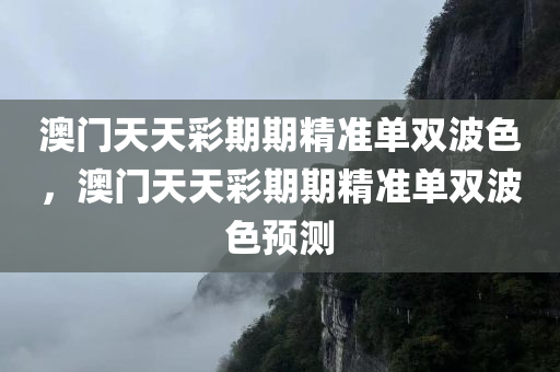 澳门天天彩期期精准单双波色，澳门天天彩期期精准单双波色预测