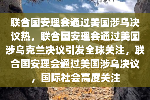 联合国安理会通过美国涉乌决议热，联合国安理会通过美国涉乌克兰决议引发全球关注，联合国安理会通过美国涉乌决议，国际社会高度关注