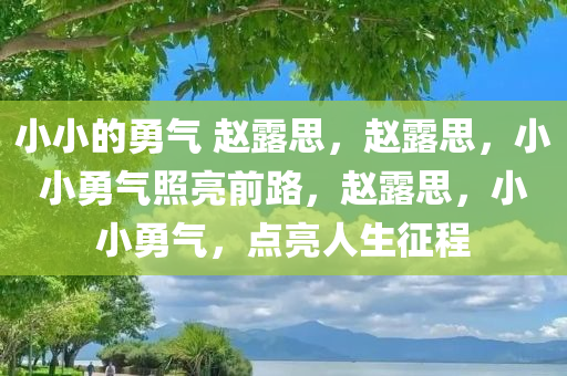 小小的勇气 赵露思，赵露思，小小勇气照亮前路，赵露思，小小勇气，点亮人生征程