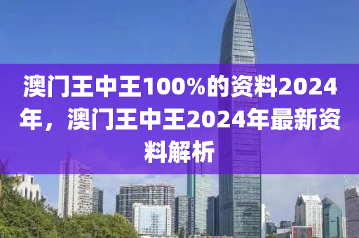 澳门王中王100%的资料2024年，澳门王中王2024年最新资料解析