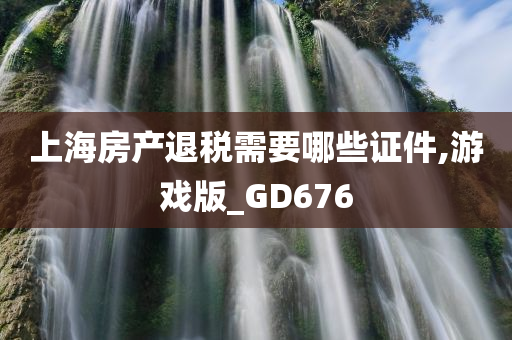 上海房产退税需要哪些证件,游戏版_GD676