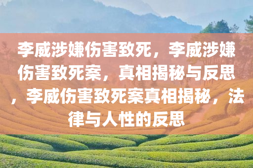 李威涉嫌伤害致死，李威涉嫌伤害致死案，真相揭秘与反思，李威伤害致死案真相揭秘，法律与人性的反思