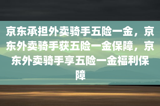 京东承担外卖骑手五险一金，京东外卖骑手获五险一金保障，京东外卖骑手享五险一金福利保障