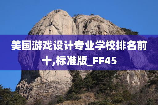 美国游戏设计专业学校排名前十,标准版_FF45