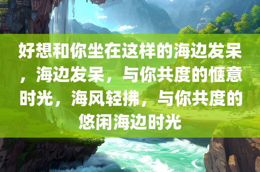 好想和你坐在这样的海边发呆，海边发呆，与你共度的惬意时光，海风轻拂，与你共度的悠闲海边时光