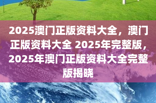 2025澳门正版资料大全，澳门正版资料大全 2025年完整版，2025年澳门正版资料大全完整版揭晓