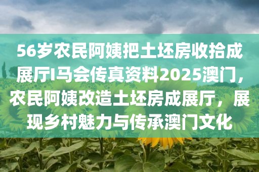 56岁农民阿姨把土坯房收拾成展厅I马会传真资料2025澳门，农民阿姨改造土坯房成展厅，展现乡村魅力与传承澳门文化