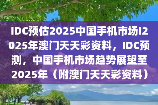 IDC预估2025中国手机市场I2025年澳门天天彩资料，IDC预测，中国手机市场趋势展望至2025年（附澳门天天彩资料）