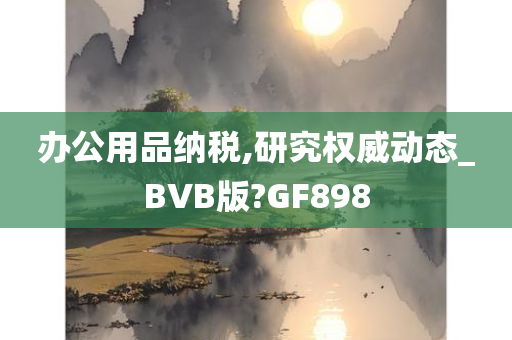 办公用品纳税,研究权威动态_BVB版?GF898