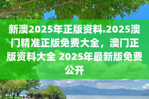 新澳2025年正版资料.2025澳门精准正版免费大全，澳门正版资料大全 2025年最新版免费公开