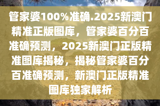 管家婆100%准确.2025新澳门精准正版图库，管家婆百分百准确预测，2025新澳门正版精准图库揭秘，揭秘管家婆百分百准确预测，新澳门正版精准图库独家解析