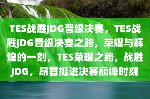 TES战胜JDG晋级决赛，TES战胜JDG晋级决赛之路，荣耀与辉煌的一刻，TES荣耀之路，战胜JDG，昂首挺进决赛巅峰时刻