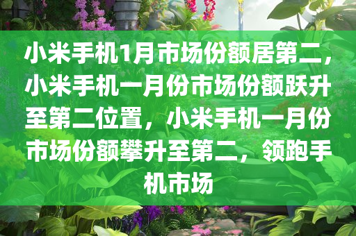 小米手机1月市场份额居第二，小米手机一月份市场份额跃升至第二位置，小米手机一月份市场份额攀升至第二，领跑手机市场