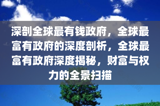 深剖全球最有钱政府，全球最富有政府的深度剖析，全球最富有政府深度揭秘，财富与权力的全景扫描