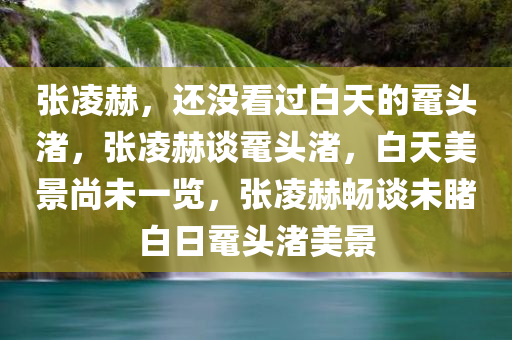 张凌赫，还没看过白天的鼋头渚，张凌赫谈鼋头渚，白天美景尚未一览，张凌赫畅谈未睹白日鼋头渚美景