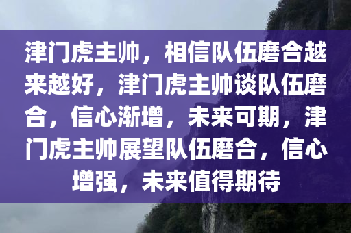 津门虎主帅，相信队伍磨合越来越好，津门虎主帅谈队伍磨合，信心渐增，未来可期，津门虎主帅展望队伍磨合，信心增强，未来值得期待