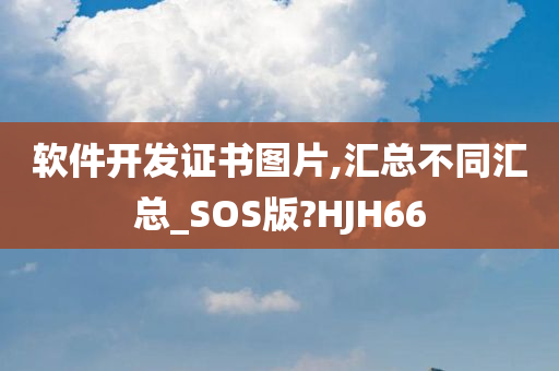 软件开发证书图片,汇总不同汇总_SOS版?HJH66