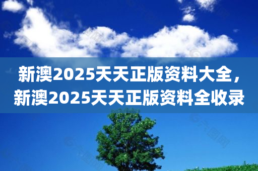 新澳2025天天正版资料大全，新澳2025天天正版资料全收录