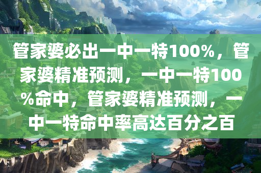 管家婆必出一中一特100%，管家婆精准预测，一中一特100%命中，管家婆精准预测，一中一特命中率高达百分之百