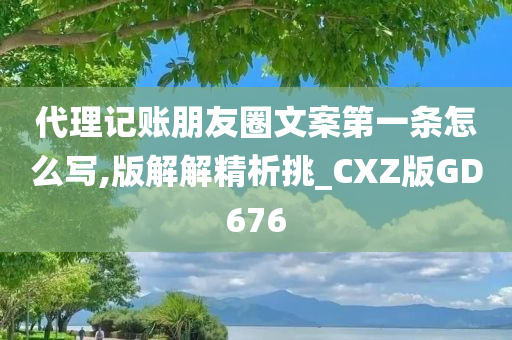 代理记账朋友圈文案第一条怎么写,版解解精析挑_CXZ版GD676