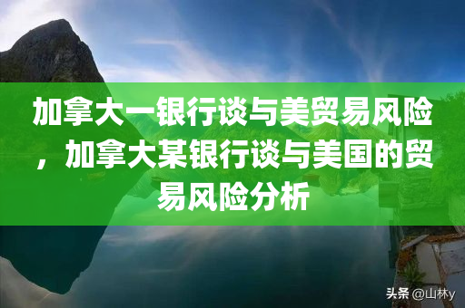 加拿大一银行谈与美贸易风险，加拿大某银行谈与美国的贸易风险分析