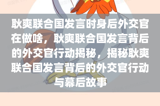 耿爽联合国发言时身后外交官在做啥，耿爽联合国发言背后的外交官行动揭秘，揭秘耿爽联合国发言背后的外交官行动与幕后故事