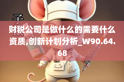 财税公司是做什么的需要什么资质,创新计划分析_W90.64.68