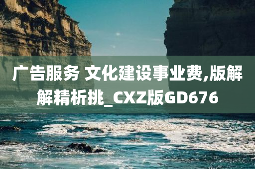 广告服务 文化建设事业费,版解解精析挑_CXZ版GD676