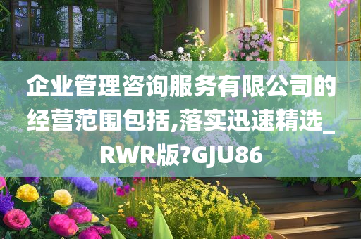 企业管理咨询服务有限公司的经营范围包括,落实迅速精选_RWR版?GJU86