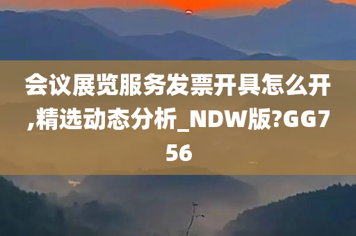 会议展览服务发票开具怎么开,精选动态分析_NDW版?GG756