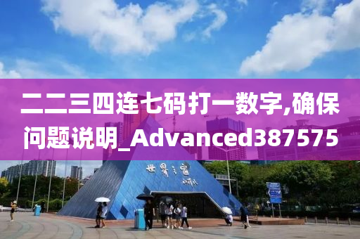 二二三四连七码打一数字,确保问题说明_Advanced387575