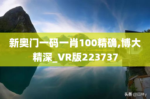 新奥门一码一肖100精确,博大精深_VR版223737