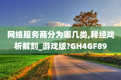 网络服务商分为哪几类,释经戏析解刻_游戏版?GH4GF89