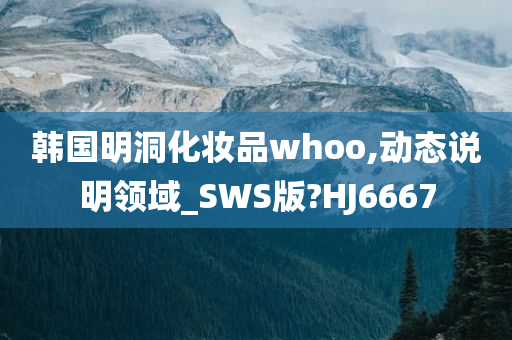 韩国明洞化妆品whoo,动态说明领域_SWS版?HJ6667