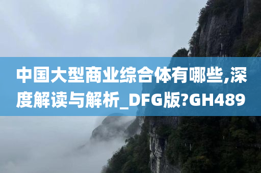 中国大型商业综合体有哪些,深度解读与解析_DFG版?GH489