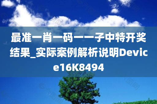 最准一肖一码一一子中特开奖结果_实际案例解析说明Device16K8494