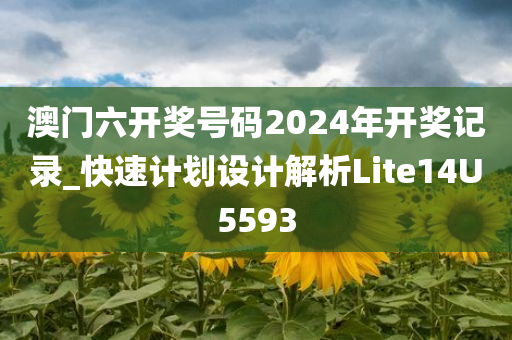 澳门六开奖号码2024年开奖记录_快速计划设计解析Lite14U5593