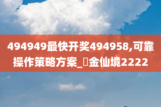 494949最快开奖494958,可靠操作策略方案_?金仙境2222