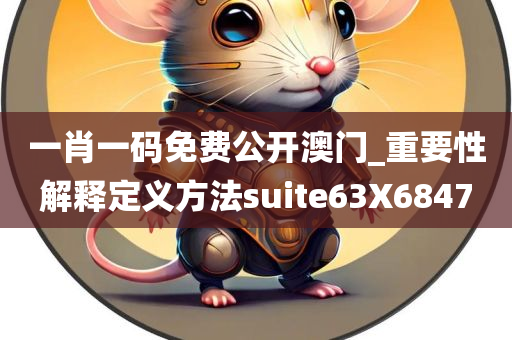 一肖一码免费公开澳门_重要性解释定义方法suite63X6847