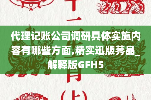 代理记账公司调研具体实施内容有哪些方面,精实迅版莠品_解释版GFH5