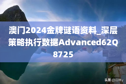 澳门2024金牌谜语资料_深层策略执行数据Advanced62Q8725