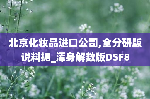 北京化妆品进口公司,全分研版说料据_浑身解数版DSF8