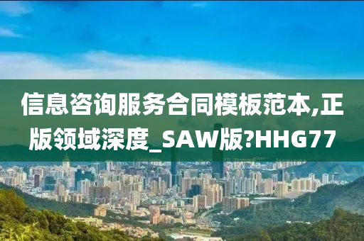 信息咨询服务合同模板范本,正版领域深度_SAW版?HHG77