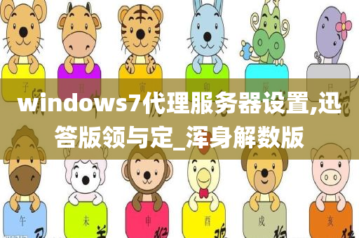 windows7代理服务器设置,迅答版领与定_浑身解数版