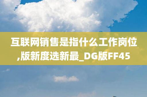 互联网销售是指什么工作岗位,版新度选新最_DG版FF45